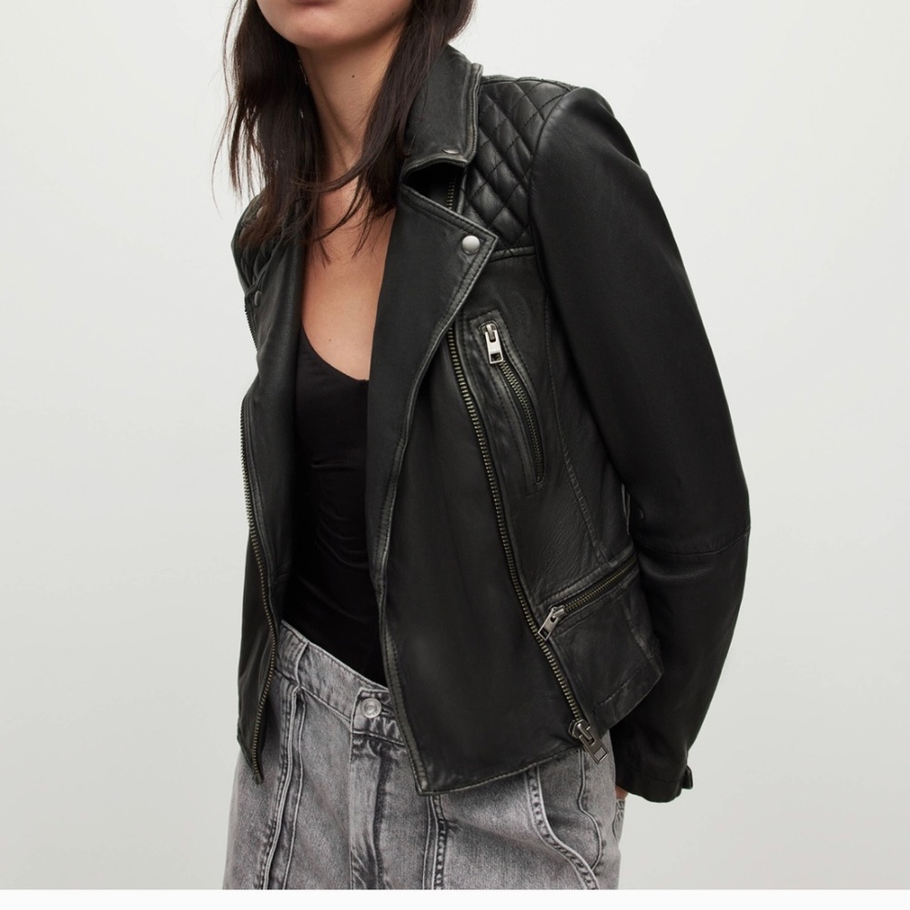 All Saints Cargo leather jacket